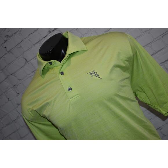 Footjoy Golf Polo Shirt Men Size XL Polyester Performance Green Hawks Ridge - Picture 3 of 7